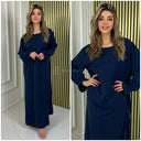 Schlichtes Kleid mit Rüschenärmeln