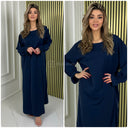 Schlichtes Kleid mit Rüschenärmeln