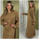 Schlichtes Kleid mit Rüschenärmeln