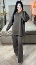 Soft Essential Zipper Set Wide Legs