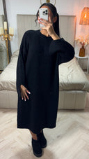 Soft Knitwear Split Sleeve Dress