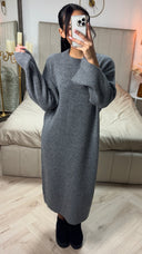 Soft Knitwear Split Sleeve Dress