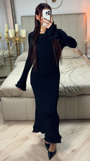 Summer Knit Dress Open Back Detail