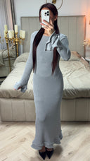 Summer Knit Dress Open Back Detail