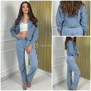 Supreme Quality Famous Denim Jacket Crop F95