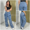 Supreme Quality Oversized Multi Cargo Jeans A671