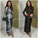 Sweater Maxi Dress Animal Print