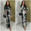 Sweater Maxi Dress Animal Print