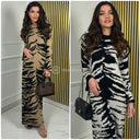 Sweater Maxi Dress Animal Print