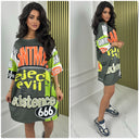 T-shirt Dress Oversized Reject Evil