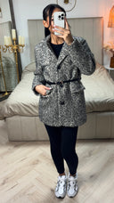 Teddy Blazer Belt Three Button Detail