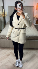 Teddy Blazer Belt Three Button Detail