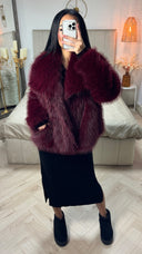 Premium Teddy Jacket Burgundy F-40920