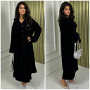 Thick Gloss Design Material Blouse Dress