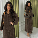 Thick Gloss Design Material Blouse Dress