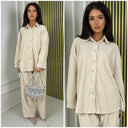 Thick Gloss Design Material Blouse Set