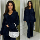 Thick Gloss Design Material Blouse Set