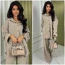 Thick Gloss Design Material Blouse Set