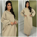 Dicker Joggingstoff Maxi-Naht-Ärmeldetail