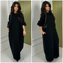 Dicker Joggingstoff Maxi-Naht-Ärmeldetail