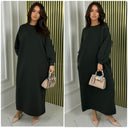 Dicker Joggingstoff Maxi-Naht-Ärmeldetail