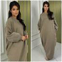 Dicker Joggingstoff Maxi-Naht-Ärmeldetail