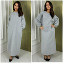 Dicker Joggingstoff Maxi-Naht-Ärmeldetail