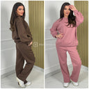 Thick Jogging Set Wide Legs