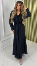 Tie Belt Blouse Maxi Waist Detail