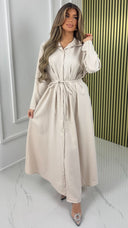 Tie Belt Blouse Maxi Waist Detail