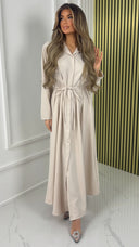 Tie Belt Blouse Maxi Waist Detail