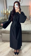 Tie Belt Essential Satin Dress