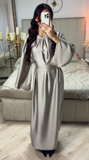 Tie Belt Essential Satin Dress