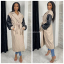 Must-have Trenchcoat Leatherlook Sleeves Zip Detail