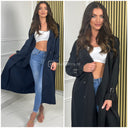 Trenchcoat Buttons Tie Belt Pockets Silver Detail