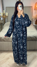 V Neck Dress Embroidery Flower Print