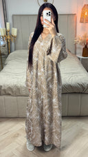 V Neck Dress Embroidery Flower Print