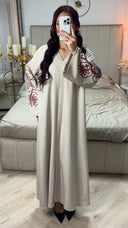 V Neck Dress Embroidery Sleeves