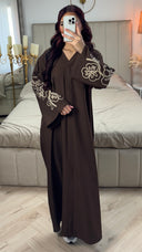 V Neck Dress Embroidery Sleeves