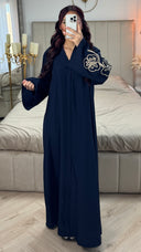 V Neck Dress Embroidery Sleeves