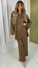 V Neck Essential Oversized Set