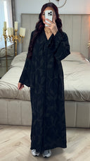 V Neck Flower Embroidery Maxi Dress