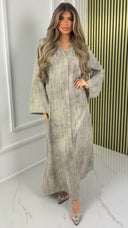 V Neck Oversized Minimalist Maxi Dress