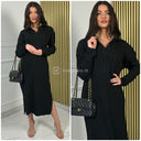 V Neck Stripes Splits CLD-584
