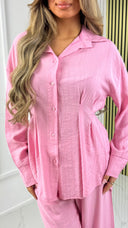 Waist Detail Blouse Set