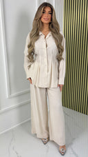 Waist Detail Blouse Set