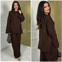 Wide Ribbed Premium Knitwear Wide Sleeve + Leg Set