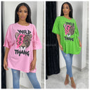 Oversized T-shirt Wild Thang Tigre