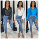 Printed Wrap Body Satin