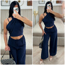 Wrapped Neck Crop Set